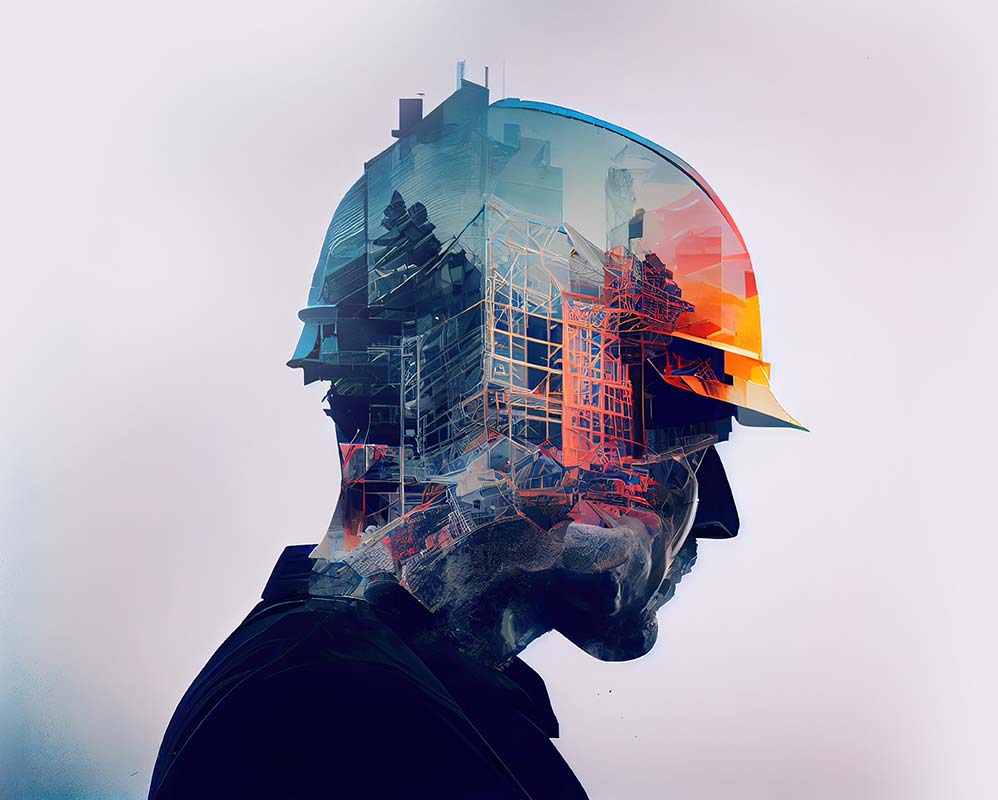 cronos.responsibility.hero Das Bild zigt einen Bautechniker, der nachdenkt.